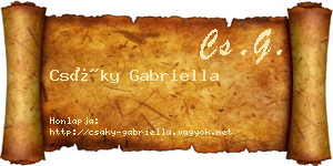 Csáky Gabriella névjegykártya