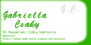 gabriella csaky business card